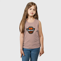 Майка детская хлопок Basketball fantasy, цвет: пыльно-розовый — фото 2