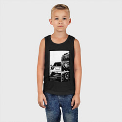 Майка детская хлопок Porsche 911 автомобиль, цвет: черный — фото 2