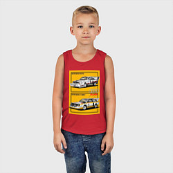 Майка детская хлопок Audi гоночные, цвет: красный — фото 2