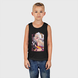 Майка детская хлопок Клинок рассекающий демонов Даки 6 высшая луна, цвет: черный — фото 2