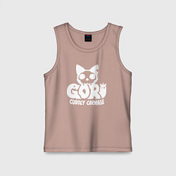 Майка детская хлопок Goro cuddly carnage logo, цвет: пыльно-розовый