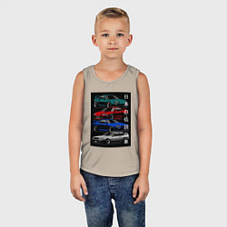 Майка детская хлопок JDM автомобили, цвет: миндальный — фото 2