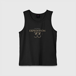 Майка детская хлопок Clair Obsur expedition 33 logo, цвет: черный