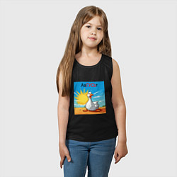 Майка детская хлопок Авгусьт, цвет: черный — фото 2