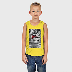 Майка детская хлопок Lamborghini initial d, цвет: желтый — фото 2