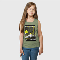 Майка детская хлопок Toyota Supra авто, цвет: авокадо — фото 2