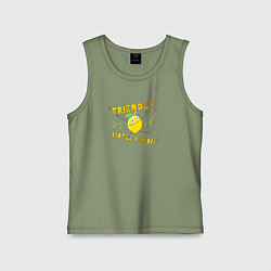 Майка детская хлопок Friendly little lemon, цвет: авокадо