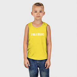 Майка детская хлопок I am a brand, цвет: желтый — фото 2