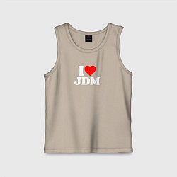 Майка детская хлопок I love JDM, цвет: миндальный