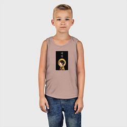 Майка детская хлопок Техен луна, цвет: пыльно-розовый — фото 2