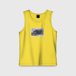 Майка детская хлопок Retro car Fiat S76, цвет: желтый