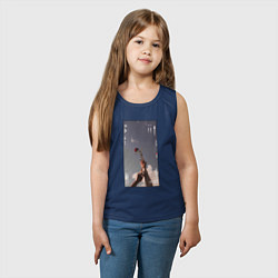 Майка детская хлопок Фото розы, цвет: тёмно-синий — фото 2