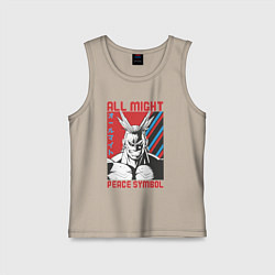 Детская майка Моя геройская академия All Might pease symbol