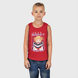 Майка детская хлопок Моя Геройская академия Химико Того, цвет: красный — фото 2