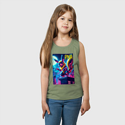 Майка детская хлопок Ужасный Пикачу на крыше небоскрёба - хэллоуин, цвет: авокадо — фото 2