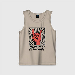 Детская майка Rock - жест коза