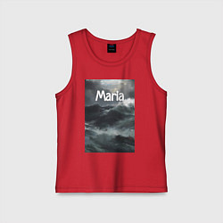 Майка детская хлопок Maria штормовые волны, цвет: красный