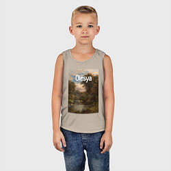 Майка детская хлопок Olesya река, цвет: миндальный — фото 2