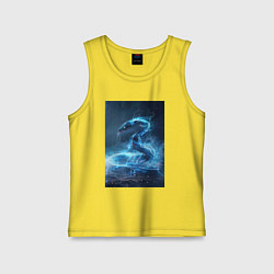 Майка детская хлопок Змея в молниях, цвет: желтый