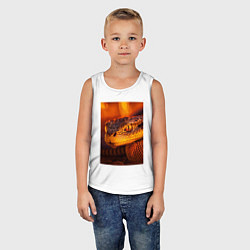 Майка детская хлопок Огненная змея, цвет: белый — фото 2