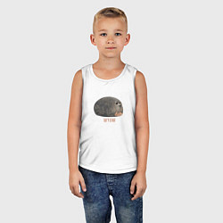 Майка детская хлопок Милый толстый тюлень из мема штош, цвет: белый — фото 2