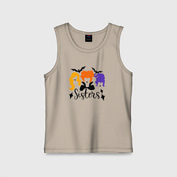 Майка детская хлопок The Witch Sisters - Hocus Pocus, цвет: миндальный