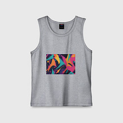 Майка детская хлопок Космос яркая абстракция, цвет: меланж