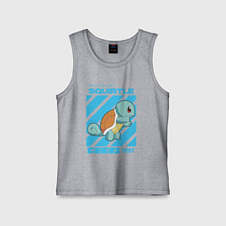 Майка детская хлопок Покемоны Сквиртл Squirtle, цвет: меланж