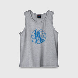 Майка детская хлопок США - статуя свободы, цвет: меланж