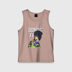 Майка детская хлопок Лука Дончич, цвет: пыльно-розовый