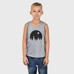 Майка детская хлопок Ночной мечтатель, цвет: меланж — фото 2