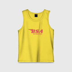 Майка детская хлопок Легенда мотоциклов, цвет: желтый