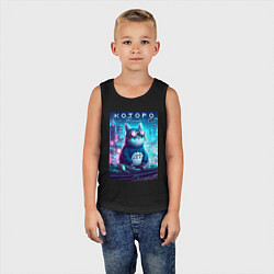 Майка детская хлопок Которо - коллаба, цвет: черный — фото 2