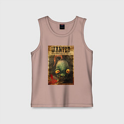 Майка детская хлопок Oddworld - wanted, цвет: пыльно-розовый