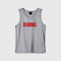 Майка детская хлопок Reanimal logo, цвет: меланж