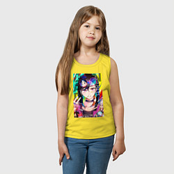 Майка детская хлопок Дандадан: Момо Аясэ, цвет: желтый — фото 2