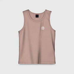 Майка детская хлопок Когда была свободна Русь то три копейки стоил гусь, цвет: пыльно-розовый