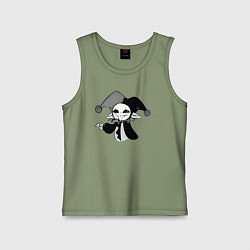 Майка детская хлопок Мультяшный клоун, цвет: авокадо