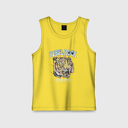 Майка детская хлопок Мятежный рок, цвет: желтый
