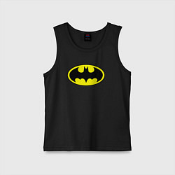 Майка детская хлопок Batman logo, цвет: черный