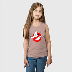 Майка детская хлопок Ghostbusters logo, цвет: пыльно-розовый — фото 2
