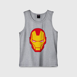 Майка детская хлопок Iron man logo, цвет: меланж