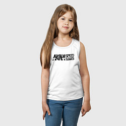 Майка детская хлопок Akina speed star, цвет: белый — фото 2