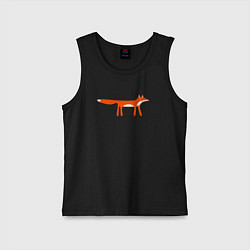 Майка детская хлопок Funny fox, цвет: черный