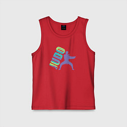 Майка детская хлопок Judo fight, цвет: красный