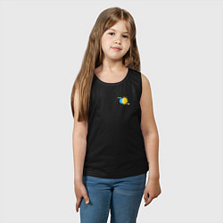 Майка детская хлопок Луна и солнце, цвет: черный — фото 2