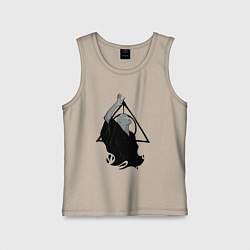 Майка детская хлопок Лорд Волан-де-Морт и Дары смерти, цвет: миндальный