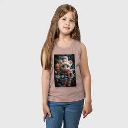 Майка детская хлопок Мышонок с подарками, цвет: пыльно-розовый — фото 2