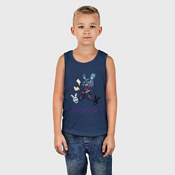 Майка детская хлопок Бонни, FNAF - Five nights at Freddys, цвет: тёмно-синий — фото 2