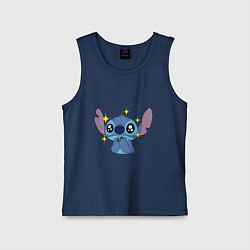 Майка детская хлопок Stitch stars, цвет: тёмно-синий